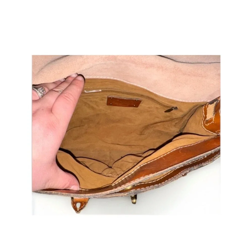 Patricia Nash Vienna Satchel Tan Distressed Vintage Leather Large NWT